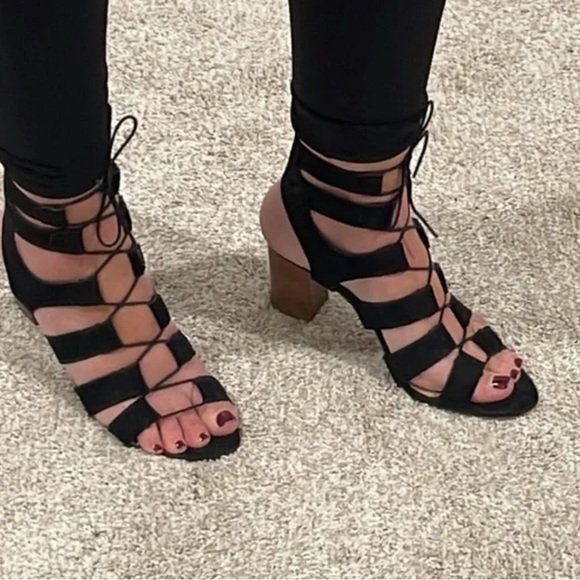 Loeffler Randall Suede Thea Lace Up Sandal Size 6 - Picture 4 of 8